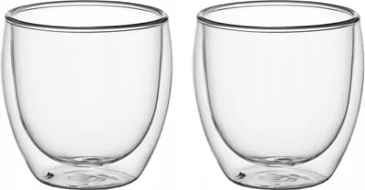 Obrázek produktu pro Dvojité Sklenice Na Kávu A Čaj Sada 2 Ks 250 Ml Heřmánek Km-9011