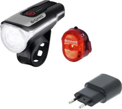 Image de Kit d'éclairage LED rechargeable Sigma Aura 80 USB avec Nugget II StVZO et chargeur USB...