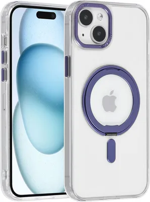Image de UNIQ Accessory iPhone 15 & 14 Plus Back cover case - Magsafe Whiteh ring stand - Transparent