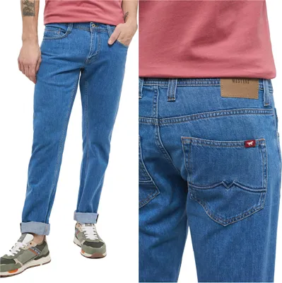 Produktbild von MUSTANG, Herren Jeanshosen, Slim fit, OREGON TAPERED, W34 L32, Blau, Jeans, baggyjeans, buggy