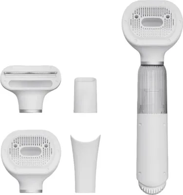 Image de INF Aspirateur de Toilettage pour Animaux avec 4 Embouts - Élimination Efficace Blanc