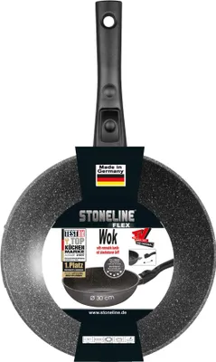 Produktbild von STONELINE 19569, Rund, Wok-/Bratpfanne, Schwarz, 180 °C, Aluminium, 4,5 mm