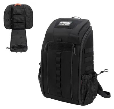 Immagine prodotto di Zaino tattico militare da uomo, zaino da trekking, nero, sistema MOLLE, ergonomico, robusto