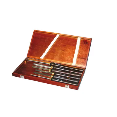 Image de Coffret de 6 gouges de tournage de haute qualité HSS
