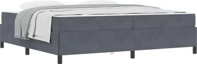 Produktbild von Bettrahmen mit Matratze Dunkelgrau 200 x 200 cm Stoff