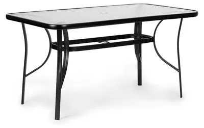 Image de Table de jardin en verre 140 x 80 cm pour terrasse ou balcon MultiGarden
