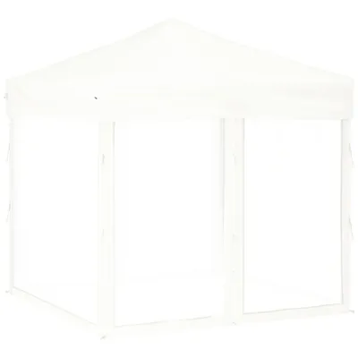 Obrázok produktu pre Skladací párty stan s bočnicami biely 2x2 m