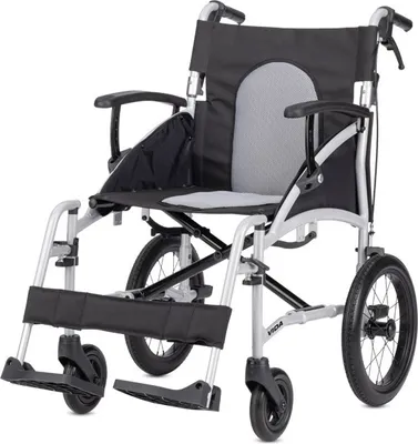 Produktbild von Bischoff & Bischoff Transportrollstuhl Vida mit 13" Transitreifen, faltbar, die perfekte Wahl für Reisen und Mobilität unterwegs, nur 10 kg