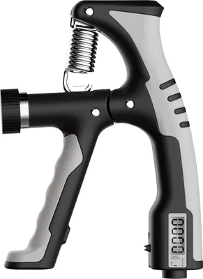 Produktbild von Griffkrafttrainer mit Zähler, 10–100 kg, einstellbare Digitalanzeige, zählbar, für Männer und Frauen, Unterarmtrainer, Handgriff-Kraftverstärker, Entwickler, Fitnessgerät