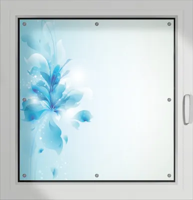 Produktbild von Wallario Lichtschutzbild, Dekorativer Sichtschutz Sonnenschutz 96 x 100 cm mit Motiv: Blaues Blumenbuket - Verdunklung ohne Bohren