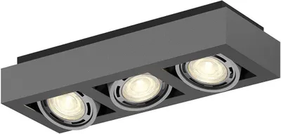 Produktbild von Arcchio Deckenstrahler Ronka, 50 cm, 3-flammig, grau, GU10