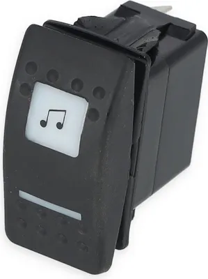 Produktbild von Kippschalter ON-OFF-ON, 12 V, mit verschiedenen Symbolen wählbar, ohne LED & Beleuchtung Symbol: Radio