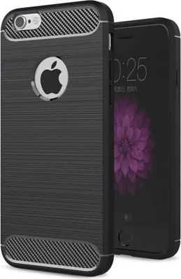Produktbild von Carbon Shield TPU Hülle für iPhone 5/5s/SE/5c - Schwarz KP29530