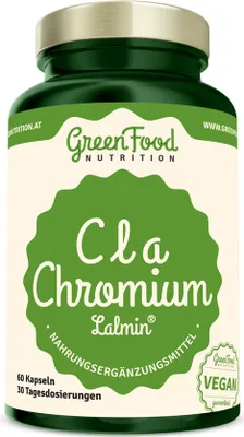 Produktbild von GreenFood Nutrition CLA + Chrom Lalmin® 60 Kapseln