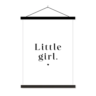 Produktbild von MuchoWow® Textilposter Sprichwörter - Kleines Mädchen - Kinder - Zitate 40x53 cm mit schwarzem Rahmen - Abbildung
