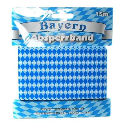 Produktbild von 1 Absperrband " Bayrisch Blau " Oktober Bierfest Fest Deko Band 15 m