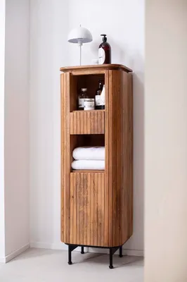 Produktbild von Badmidischrank 45x135cm 'New Orleans' Mango honigfarben