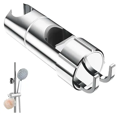 Produktbild von Duschbrause Halterung, ABS Universelle Handbrause Halterung, 16-27 mm Verstellbare Brausehalterung, Duschhalterung Ohne Bohren