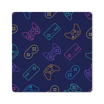 Produktbild von MuchoWow® Gaming Mauspad Mousepad Spiele - Muster - Controller 30x30 cm - Mousepads - Maus Mat - Pad - Mausunterlage - Gaming
