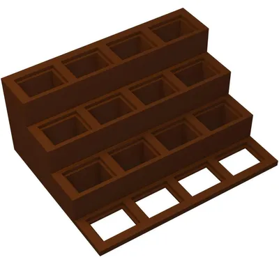 Imagen del producto de Base marrón para figuras de 32x24 mm, compatible con Kallax