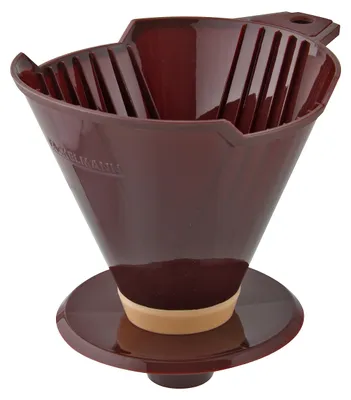Productafbeelding van Fackelmann filterhouder nr. 4, filterhouder, koffiefilter voor maximaal 4 kopjes, handfilter (kleur: bruin)