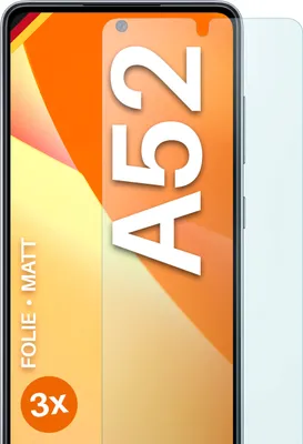 Produktbild von moex® 3x Schutzfolie kompatibel mit Samsung Galaxy A52 - Displayschutzfolie Anti Reflex Folie, Matt