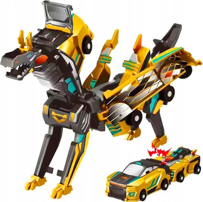 Immagine prodotto di Giocattolo magnetico auto dinosauro Oro 2 in 1 trasformazione creativa divertimento bambini