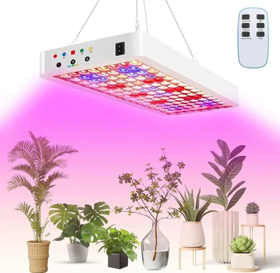 Produktbild von 240 LED Pflanzenlampe Vollspektrum 3 Lichtmodi Zimmerpflanzen Wachstumslampe Gewächshaus Pflanzenlicht mit Fernbedienung und Timer