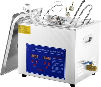 Obrázek produktu pro JPS-40A Ultrazvuková čistička 10L - Ultrazvuková čistička z nerezové oceli s digitálním displejem pro šperky