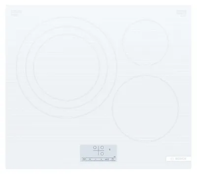 Produktbild von Bosch Serie 4 PID612BB1E, Weiß, Integriert, 60 cm, Zonen-Induktionskochfeld, Glaskeramik, 3 Zone(n)