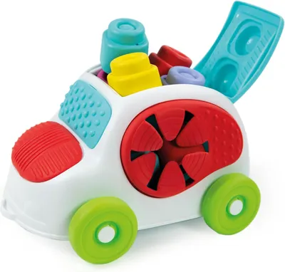 Productafbeelding van Clemmy - Auto met clemmy blokken - Blokken voor kinderen - Constructiespeelgoed voor peuters - 36 maanden - Meerkleurig