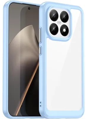 Produktbild von Hülle für Xiaomi 15T, Klar Rückseite Stoßfeste TPU Silikon Bumper Schutzhülle Blau