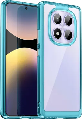 Obrázek produktu pro Pouzdro pro Xiaomi Redmi Note 14 Pro 4G průhledné, nárazuvzdorné TPU silikonové ochranné pouzdro nebesky modré