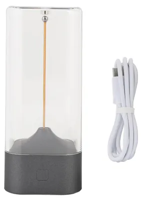 Produktbild von Magnetisches Filamentlicht, minimalistische moderne LED-Schreibtischlampe, Touch-Steuerung, dimmbar, wiederaufladbar, Nachttisch, Grau