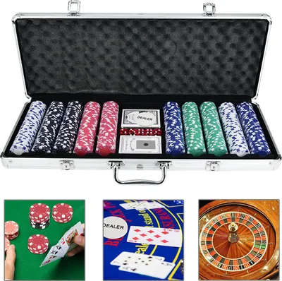 Obrázok produktu pre Sada žetónov Texas Cards Poker Dice - Deck - príslušenstvo pre kasíno hry 500ks