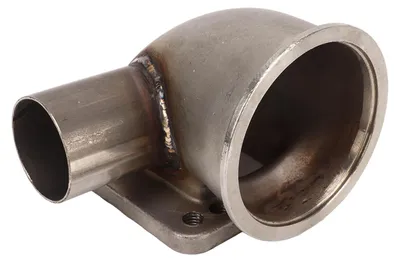 Image de Kit de raccordement coudé à 90° pour turbo, avec bride et collier de serrage, pour turbines T3 et T4