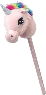 Produktbild von Hobby Horse Pferd Einhorn am Stock rosa - Steckenpferd Steckeneinhorn