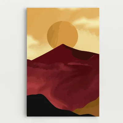 Produktbild von ARTHUB® Leinwandbild 30x40 cm, Mars Dune1 | Wohnzimmerdekoration, Hängende Bilder, Wanddekoration, Heimdekoration, Landschaften, Sonnenuntergang