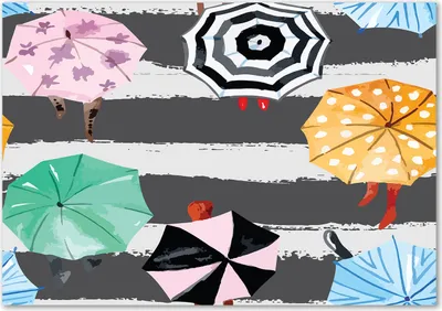 Produktbild von Tulup® Glas-Bild - 100 x 70 - Wandbild aus Glas - Wandkunst - Wandbild hinter gehärtetem Sicherheitsglas - Sonstige - Bunte Regenschirme - Mehrfarbig