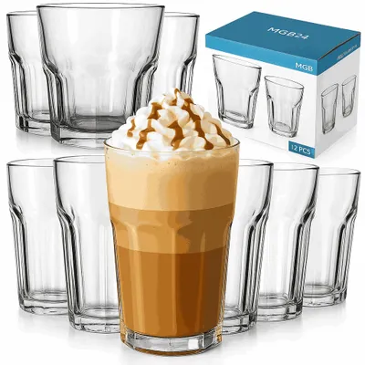 Produktbild von 12 Cocktailgläser Longdrink Gläser Set Trinkgläser Cocktail Saftgläser Latte