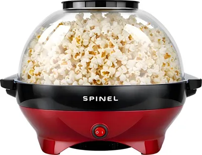 Produktbild von Spinel Cook Popcornmaschine, Popcorn Maschine mit Zucker, Öl, Butter, 5L Popcornmaschine Groß für Zuhause, mit Antihaftbeschichtung und Abnehmbarer Heizfläche, Leise und Schnelle Popcorn Maschine