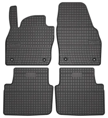 Immagine prodotto di Tappetini auto in gomma adatto per Skoda Kamiq (2019-, crossover) neri, set 4 pz, con fissaggi