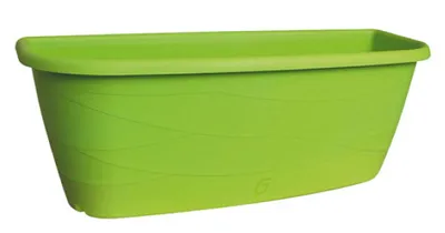 Produktbild von Geli Blumenkasten MAYA Mintgrün 50 cm mit Bewässerung & Haltern - Kunststoff
