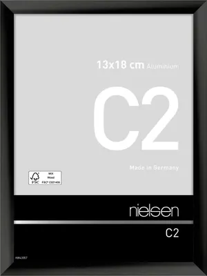 Produktbild von nielsen Aluminium Bilderrahmen C2, 13x18 cm, Eloxal Schwarz Glanz