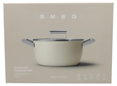 Obrázok produktu pre Smeg CSF2412CRM, 5,4 L, Krém, Hliník, Nerezová oceľ, Elektrický, Indukčná, Keramický, Nerezová oceľ, Sklo