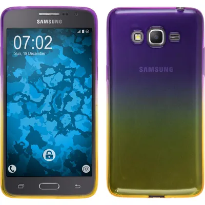 Produktbild von PhoneNatic Case kompatibel mit Samsung Galaxy Grand Prime Plus - Design:05 Silikon Hülle Ombrè + 2 Schutzfolien