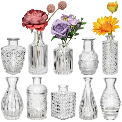 Image de Omgoods - Ensemble de 20 vases en verre décoratifs pour table