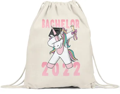 Produktbild von Bachelor 2022 Turnbeutel Gymsack  Pferd Einhorn Abschlussgeschenk Dab Cool Humorvoll Geschenkidee