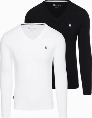 Obrázok produktu pre Ombre Clothing Pánska sada tričiek Ilisoni bielo-čierna XL