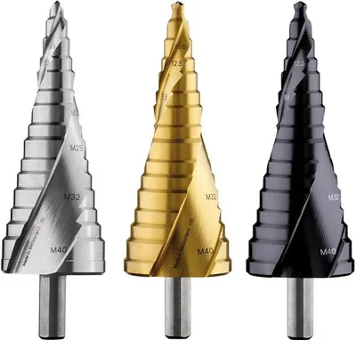 Produktbild von Stufenbohrer HSS, für Kabelverschraubungen, M10-M40, 10 mm, 125,5 mm, 16 Stufen